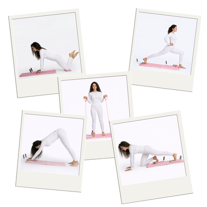 Workout poses collage